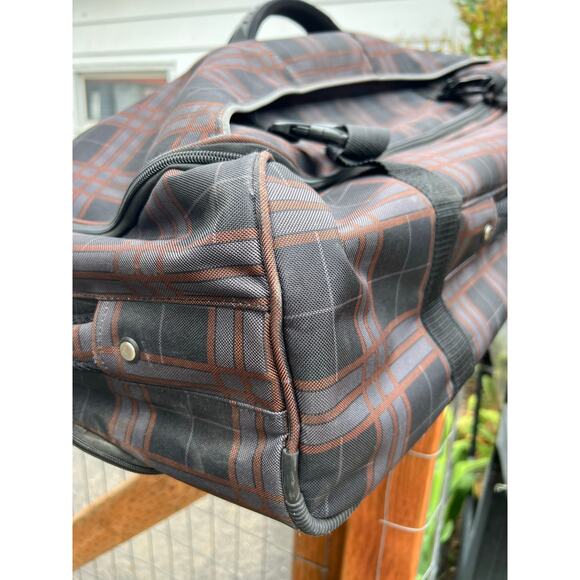 Athalon 29" Hybrid Half Luggage/Half Duffel plaid rolling suitcase traveling bag - Picture 12 of 14